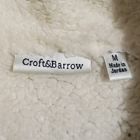 Croft & Barrow Women's Medium Polar Fleece Full-Zip Cardinals/Birds/Birch Jacket - Picture 3 of 10